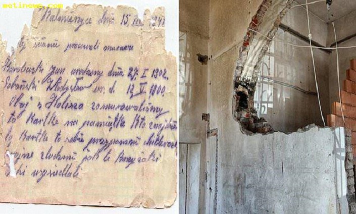 Строители разбирали стену железнодорожного вокзала в Польше и нашли замурованное письмо нацистских рабов