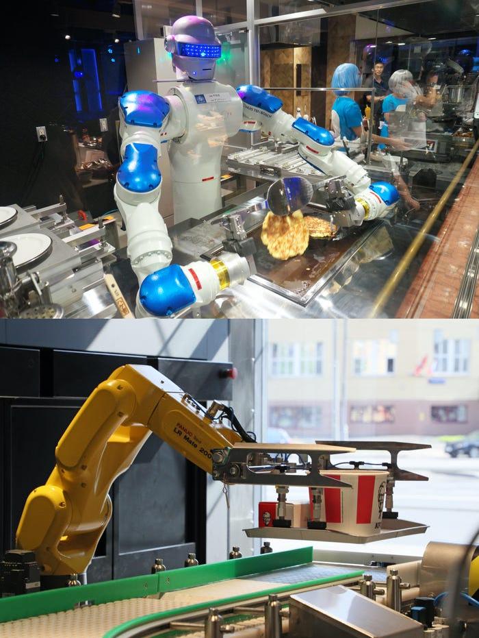 Познакомьтесь с самыми невероятными роботами в магазинах и ресторанах во всем мире, в том числе в России