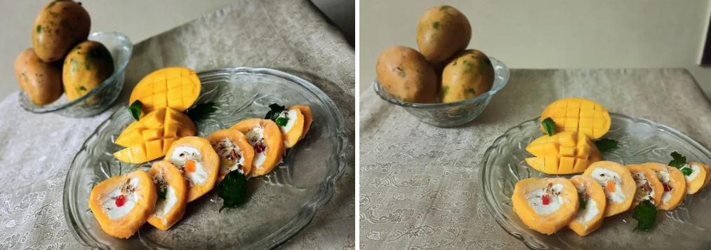 Десерт смотрится, как от  Мишлен , а сделать не сложно: манго, фаршированное мороженым (рецепт)