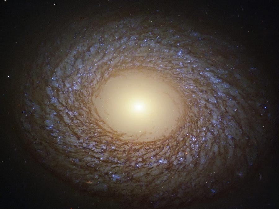 Уникальная фотография  пушистой  галактики с призрачным пустым центром получена от телескопа Hubble