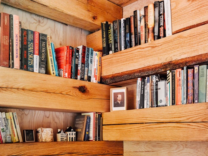 Мужчина построил хижину, заполненную книгами, посреди леса: как она выглядит изнутри