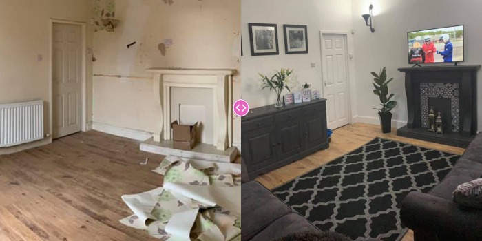Женщина недорого купила заброшенный дом без электричества и за 2 месяца превратила его в уютное семейное гнездышко (фото до и после)