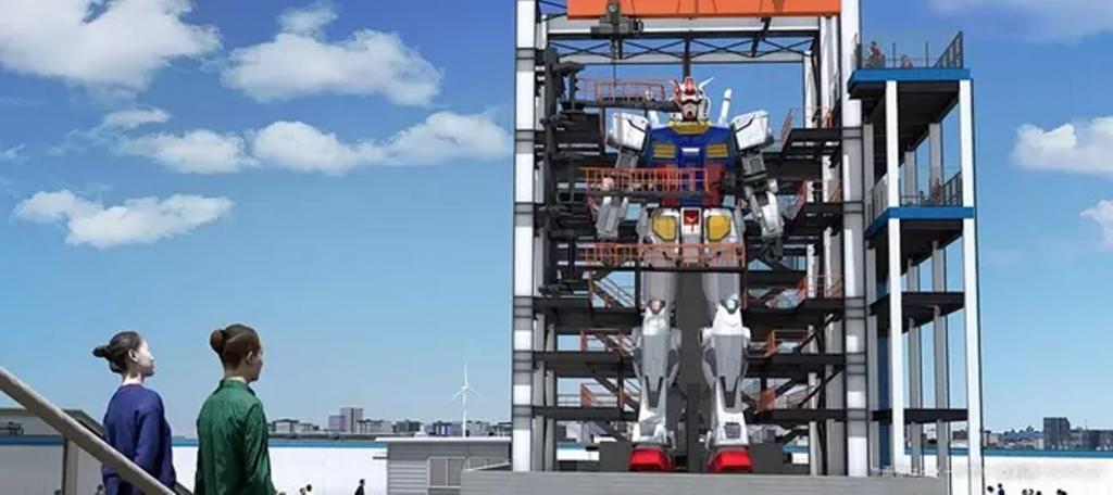 Топ топ, топает  малыш : настоящий 18 метровый робот Gundam, созданный в Японии, делает первые шаги (видео)