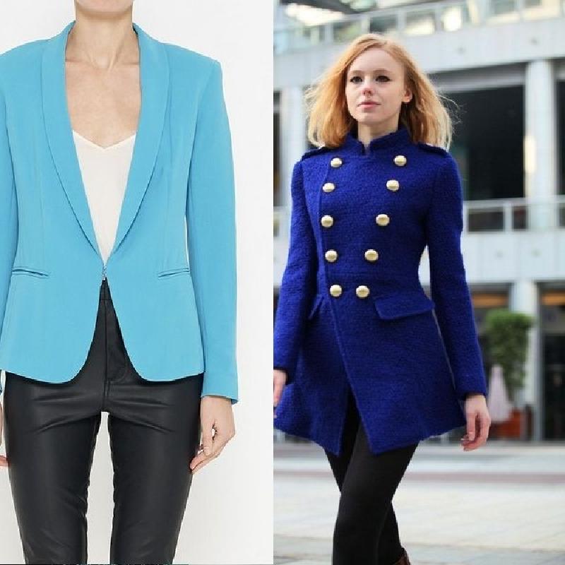 Как носить синий пиджак женский