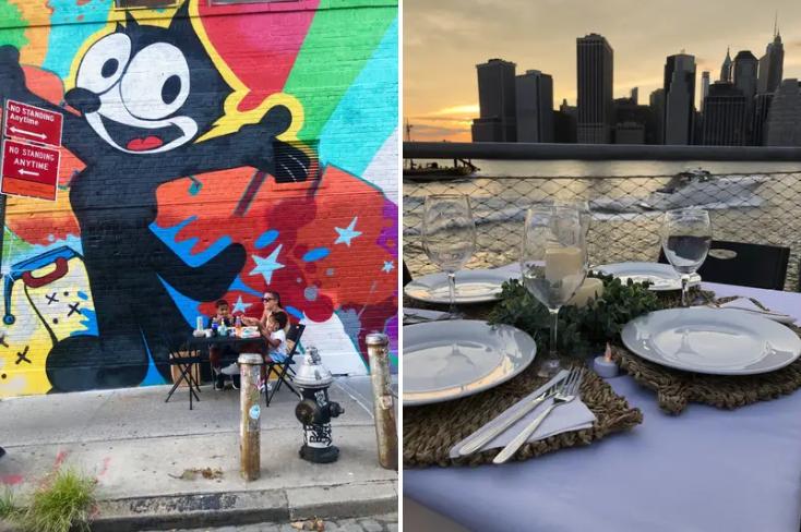 Ужин на пляже или на пешеходной части Бруклинского моста: нью-йоркская пара подняла романтику семейной жизни на новый уровень