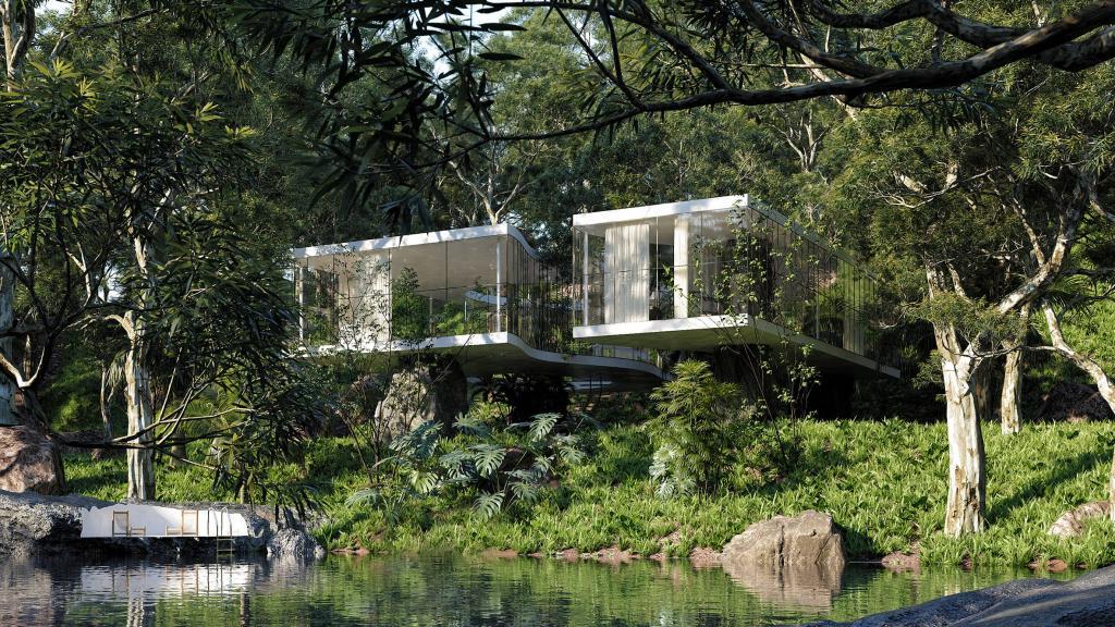 Два дизайнера объединились, чтобы придумать необычный дом и спрятать его в лесу
