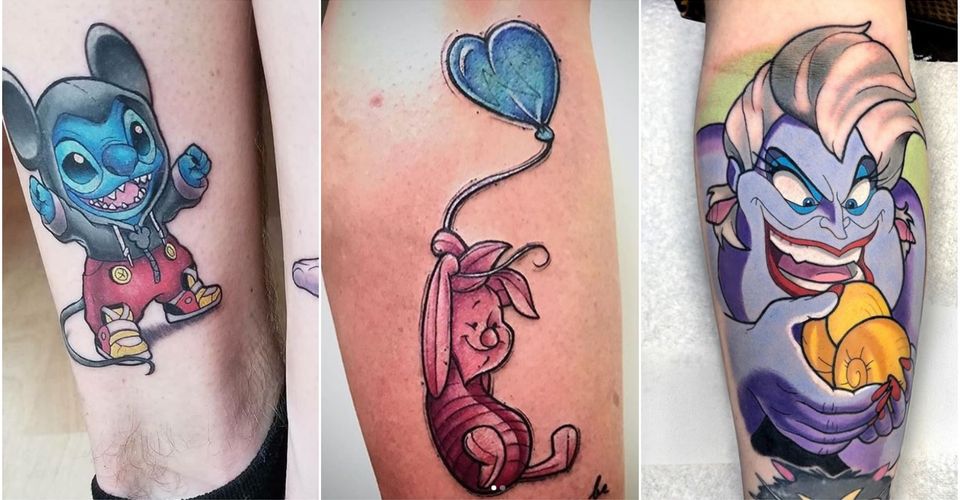 Винни Пух и Русалочка на плече: 10 лучших татуировок для любителей мультиков Диснея