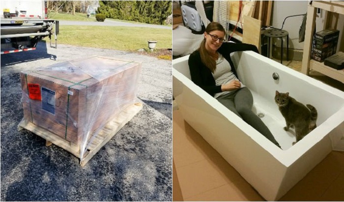 Подруга из США показала, какой они сделали ремонт в ванной, потратив 00: фото до и после