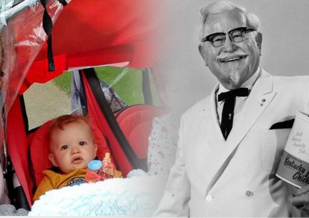 Ребенка случайно назвали именем основателя KFC: оказалось, во время беременности мама любила жареную курочку