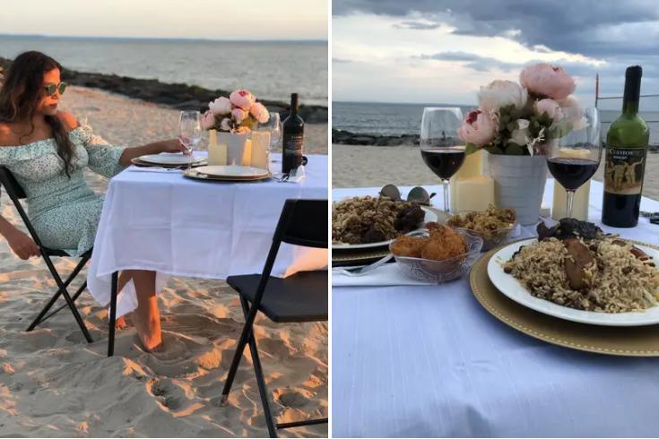 Ужин на пляже или на пешеходной части Бруклинского моста: нью-йоркская пара подняла романтику семейной жизни на новый уровень