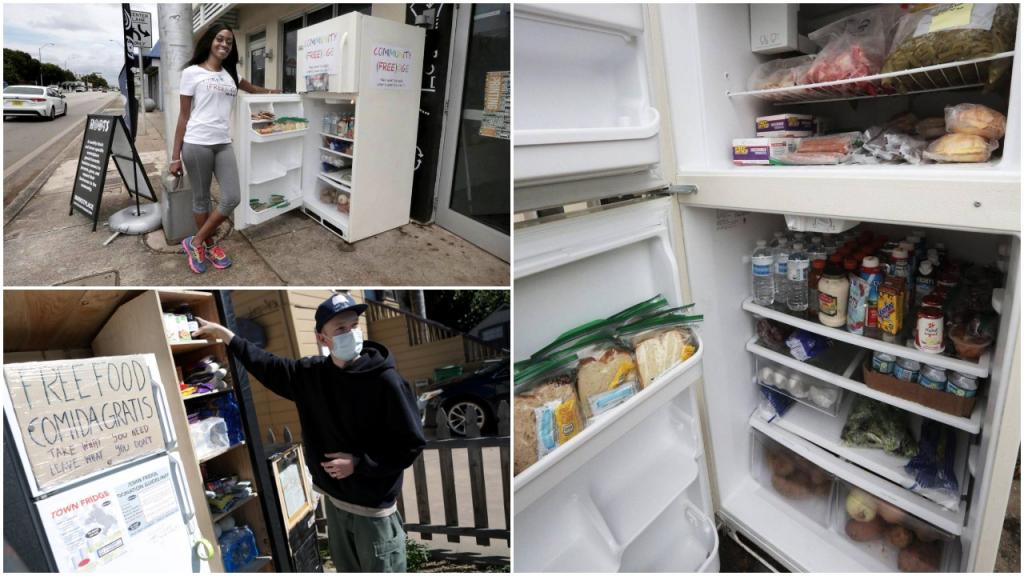 Спасательный круг во время пандемии: как в городах Америки появились «общественные» холодильники и кем они заполняются