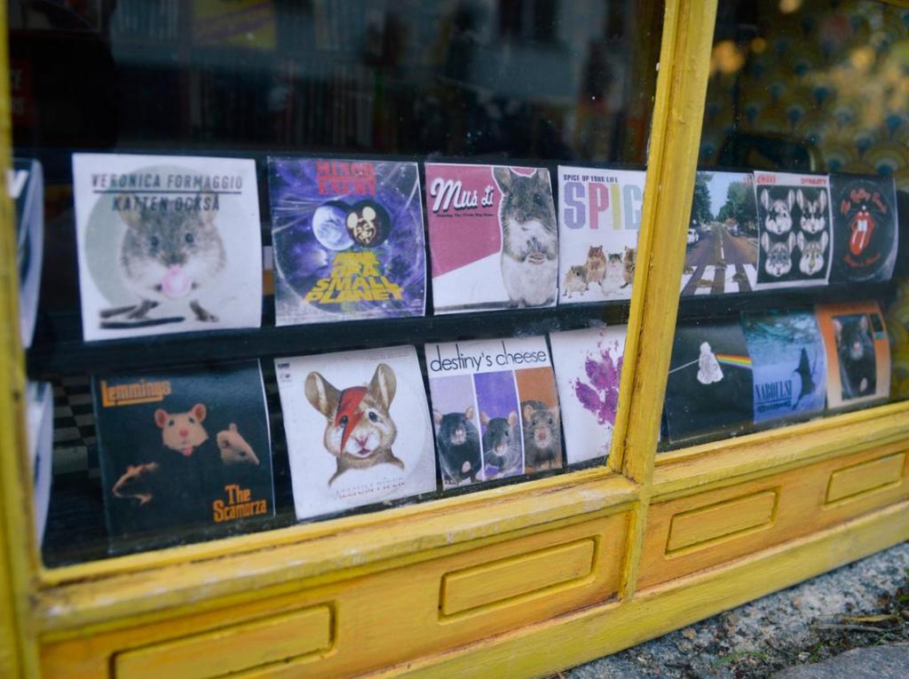 На вид обычный музыкальный магазин, но на самом деле это миниатюрный арт-объект, созданный в Швеции неизвестными художниками