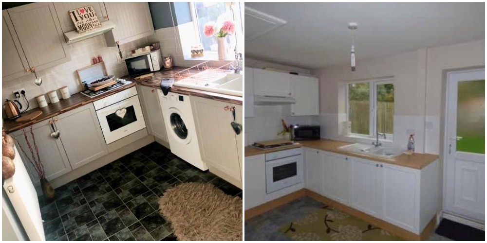 Экономная женщина сделала на кухне ремонт за 40 £ (3800 рублей) и похвасталась результатом: фото до и после