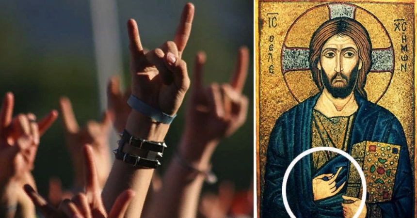 Удивилась, увидев рокерский жест на православной иконе: что он означает
