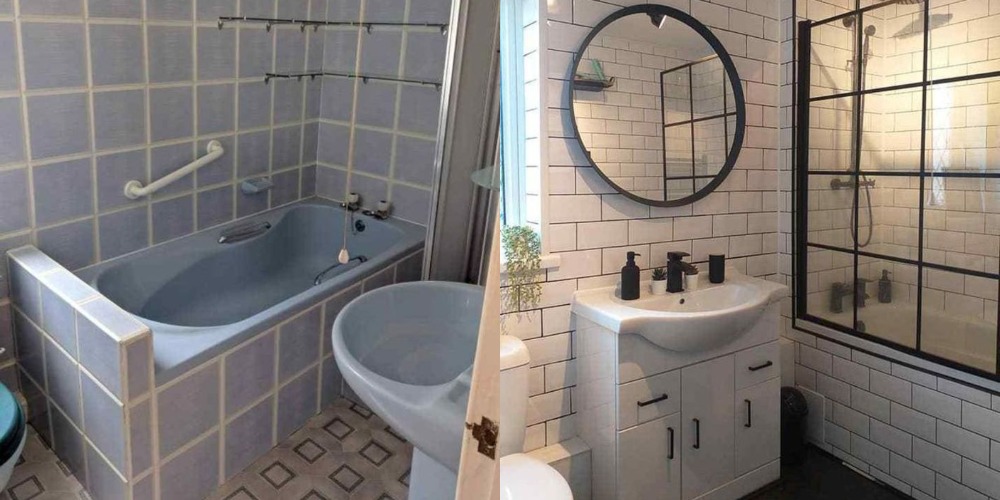Все сделал сам, а инструкцию нашел на  Ютубе : мужчина показал обновленную ванную комнату (фото до и после)