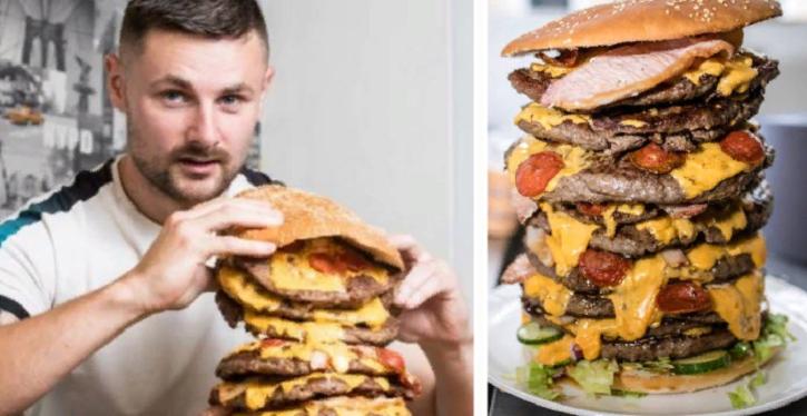 Стратегия для привлечения клиентов. Ресторан в Англии готов бесплатно отдать 12-килограммовый гамбургер человеку, который съест его за 50 минут