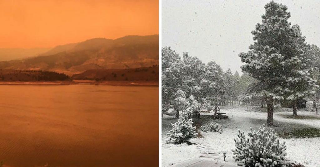 В 2020 году все еще нет ничего невозможного: в американском штате Колорадо выпал снег через два дня после жары