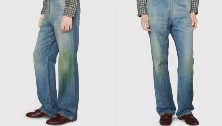 С эффектом пятен от травы: известный бренд представил новую концепцию джинсов