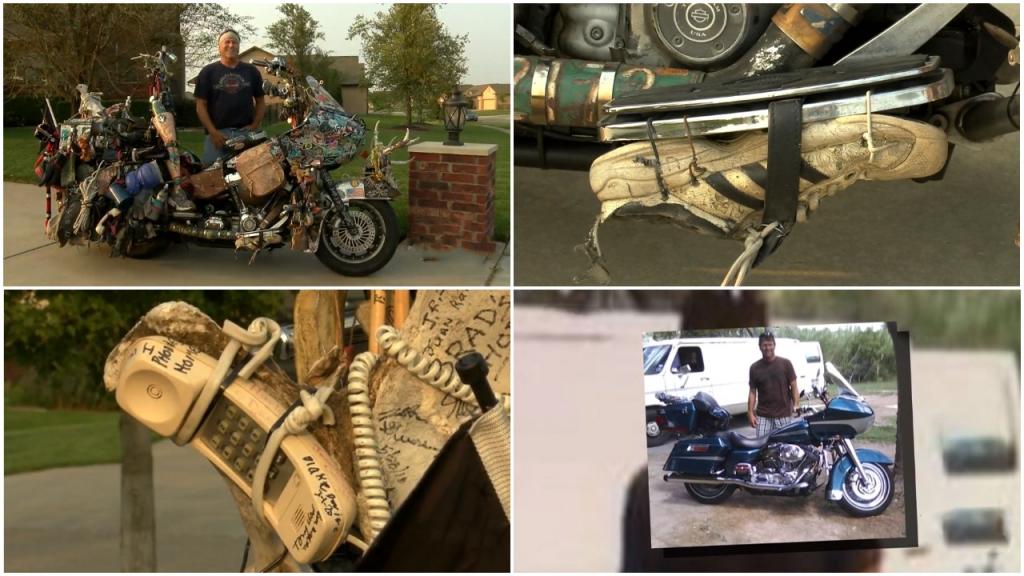 «Одни называют это искусством, а другие - мусором!»: американец превращает мотоцикл в трогательную историю своей жизни