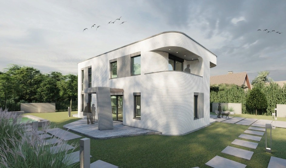 В Германии возводится первый жилой дом по технологии 3D печати: фото