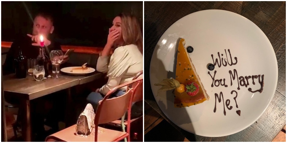 Мужчина решил разыграть приятеля: на первом свидании девушке принесли тарелку с надписью