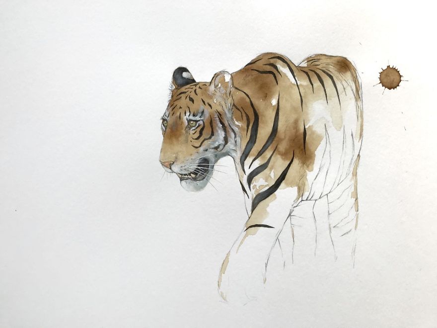 Нестандартно подошел к распространению информации об угрозе их исчезновения: художник Стивен Рью нарисовал животных отнюдь не красками