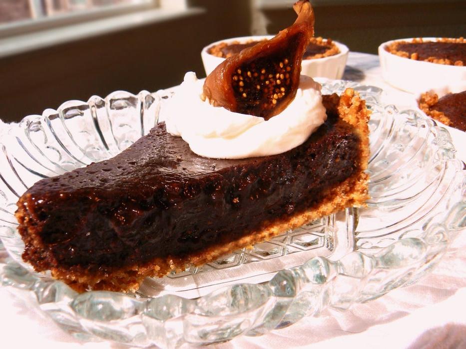 Шоколадный пирог с сушеным инжиром и орехами: изысканная сладость на праздничный стол