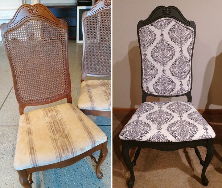Мне отдали бесплатно набор старых столовых стульев: обшила их тканью — теперь выглядят как новые