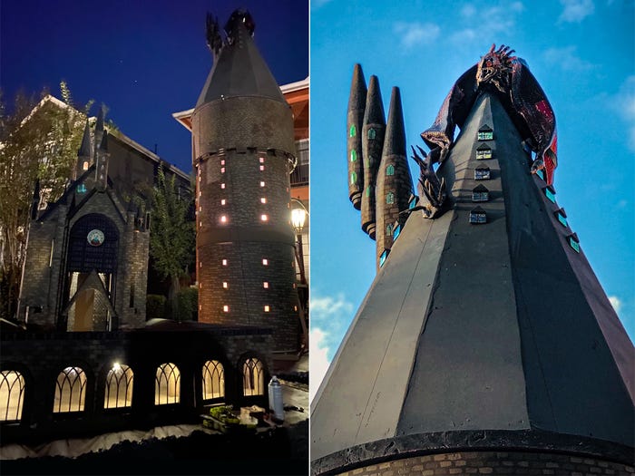 Семья фанатов Гарри Поттера создала невероятную экспозицию перед домом, похожую на замок Хогвартс
