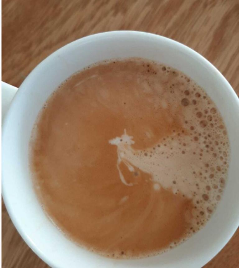 Я каждый раз по-другому наливаю молоко в кофе, и результат получается забавный. А что вы видите в своей чашке кофе?