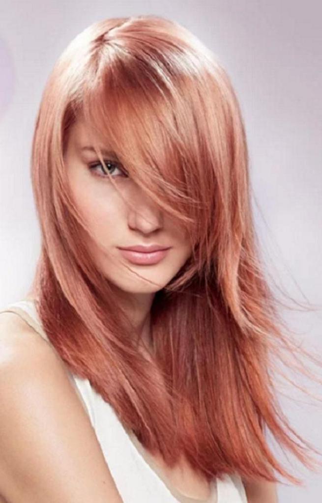 Великолепная идея цвета для волос   розовое золото: стоит попробовать