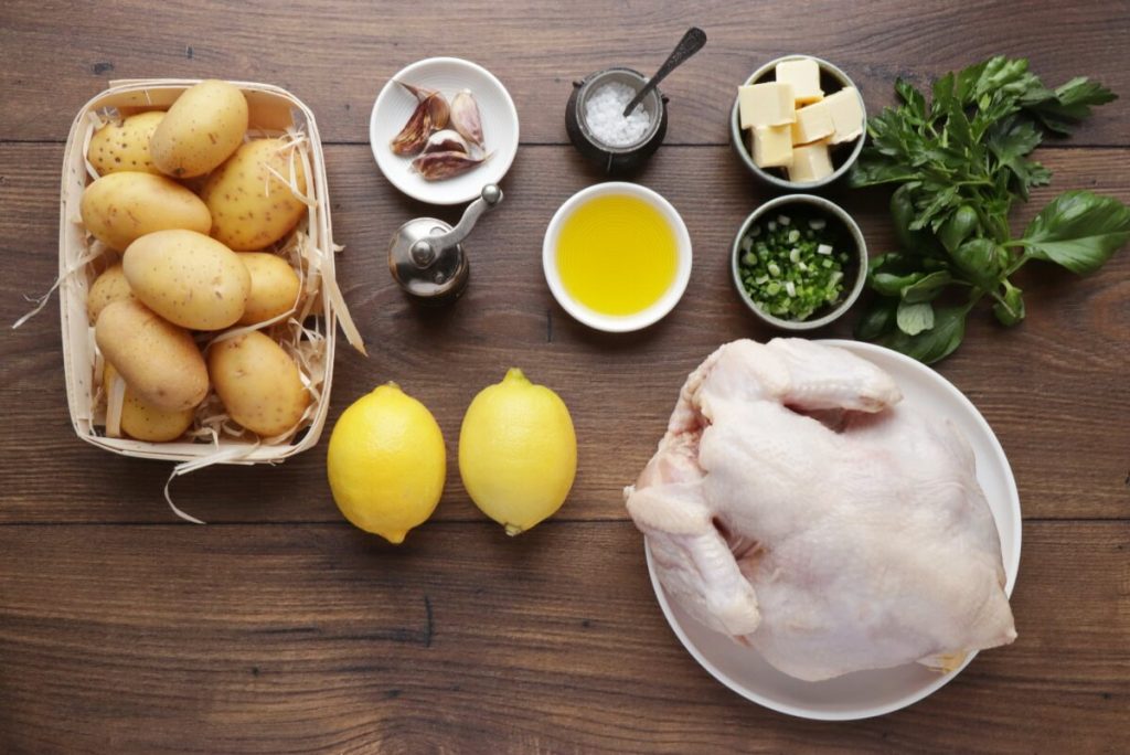 Картофель и лимон. Вкусная курица в духовке (пошаговый рецепт)