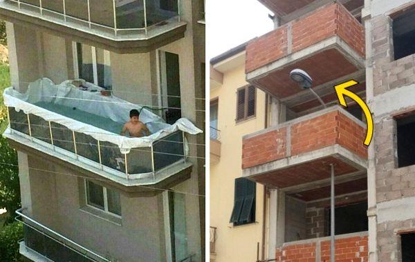15 настолько своеобразных балконов, что их владельцам так и хочется задать парочку вопросов
