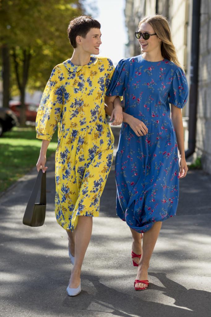 Streetstyle: большое возвращение чайных платьев. Что будет в моде в осеннем сезоне