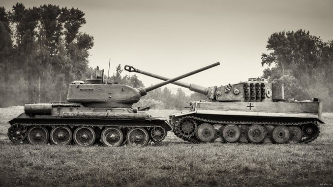 Танковая дуэль Т34 и Пантеры. Такого в танковой истории больше не было