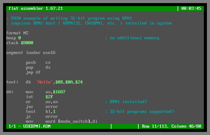 Форматы исполнимых файлов в dos на ассемблере
