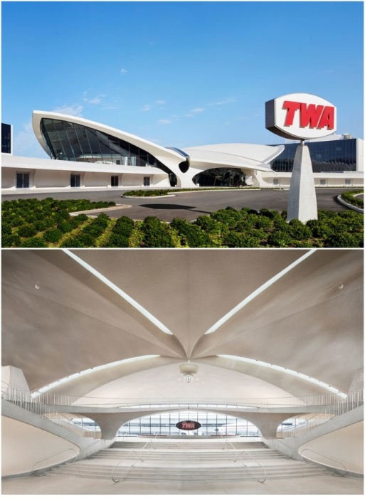Современные архитекторы превратили заброшенный терминал TWA в неординарный бутик-отель