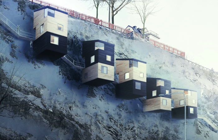 Дома «скворечники», построенные на скалах: смелая альтернатива дорогой недвижимости на земле